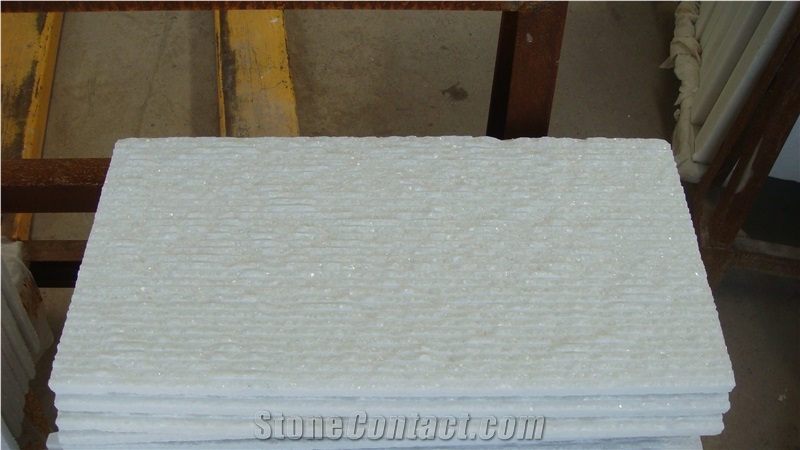 Fantastic Chiselled Sichuan White Marble