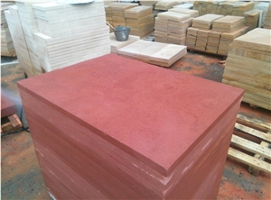 Fine Red Sandstone Slabs & Tiles, China Red Sandstone