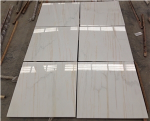 Golden Thread Jade White Marble Tile, China White Marble
