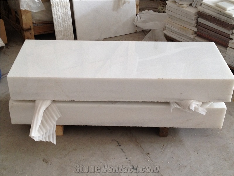 Graceful Thick Plate Crystal White Marble