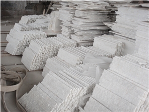 Natural White Marble Cultural Stone, China Crystal White Marble Marble Stacked Stone