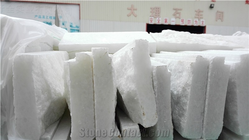 Nice Crystal White Marble Ledge Stone, China Crystal White Marble Ledge Stone
