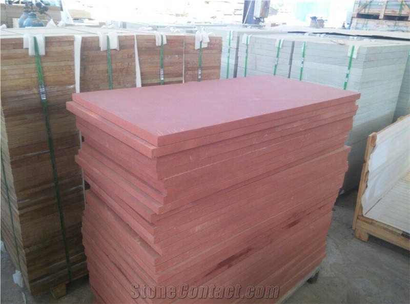 Nice Red Sandstone Slabs & Tiles, China Red Sandstone