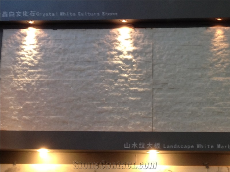 Nice White Marble Cultural Stone, China Crystal White Marble Marble Cultured Stone