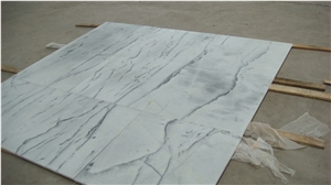 Popular Beautiful Landscape White Marble Slabs & Tiles, Crystal White Marble Slabs & Tiles