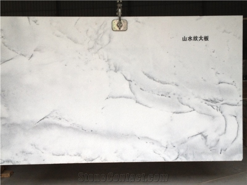 Popular Fantastic Landscape Crystal White Marble Slabs & Tiles, China Crystal White Marble Slabs & Tiles