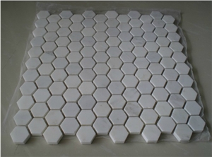 Popular White Marble Hexagon Mosaics