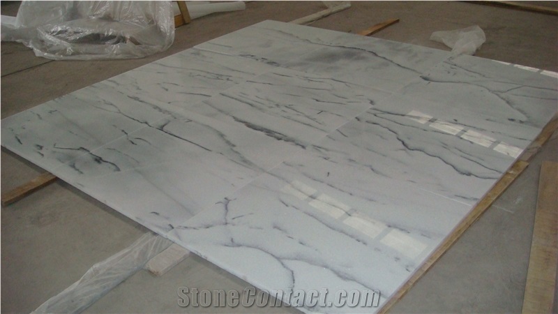 Quarry Owner Of China Landscape White Marble Slabs & Tiles, Crystal White Marble Slabs & Tiles