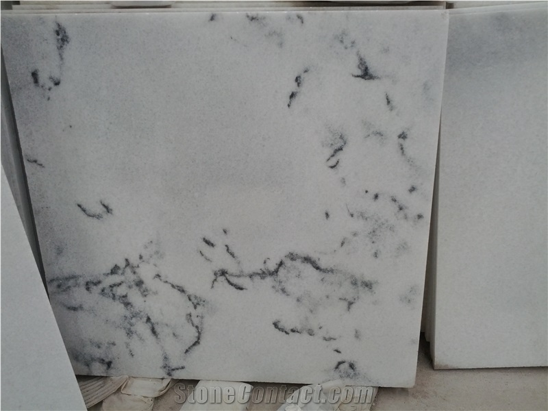 Quarry Owner Of Yaan Landscape White Marble Slabs & Tiles, China Crystal White Marble Slabs & Tiles