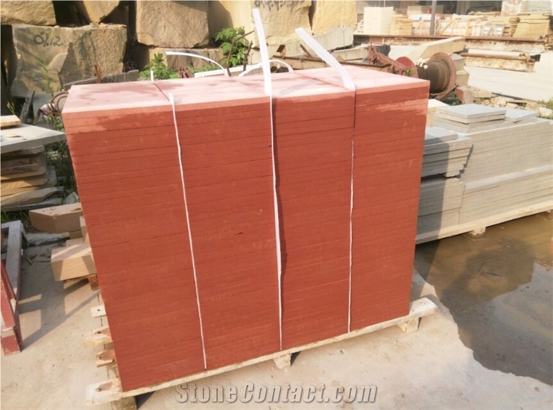 Red Sandstone Building Stones Slabs & Tiles, Sichuan Red Sandstone Tiles