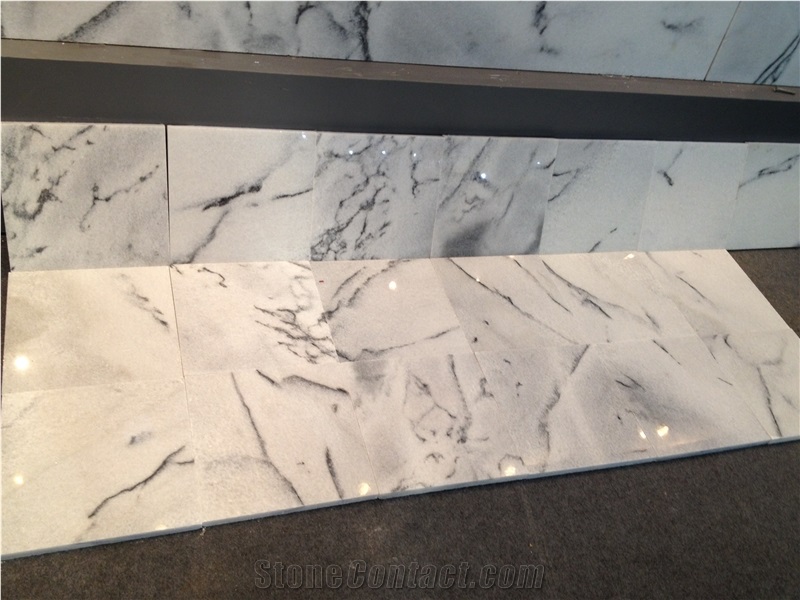 Sale Yaan Landscape Crystal White Marble Slabs & Tiles, China Crystal White Marble Slabs & Tiles