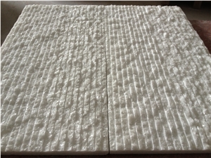 Sichuan Decorative Chiselled White Marble Slabs & Tiles, Crystal White Marble Slabs & Tiles
