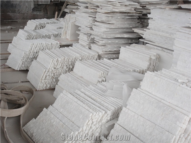 Sichuan White Marble Cultural Stone, China Crystal White Marble Marble Ledge Stone