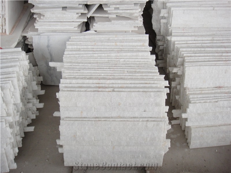 White Marble Cultural Stone,Stacked Stone,, China Crystal White Marble Marble Culture Stone, Ledge Stone