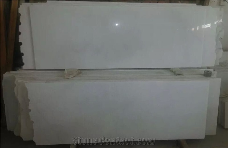 Absolute White Marble Polished Tile, Vietnam White Marble