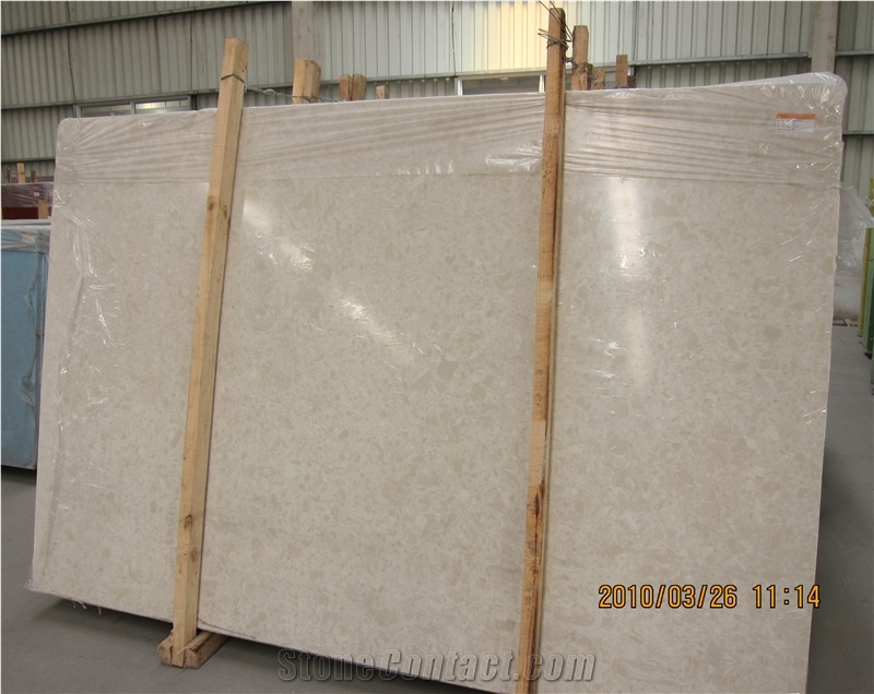 Beige Yellow Artifical Marble Polished Slab, China Beige Yellow Manmade Marble