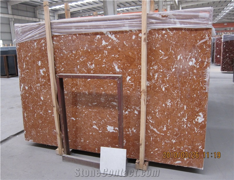 China Red Manmade Marble, Red Artificial Stone Slab