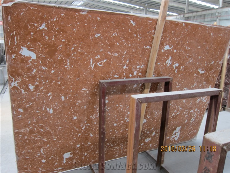 China Red Manmade Marble, Red Artificial Stone Slab