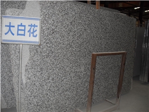 G439 Granite Polished Slab, China Grey Big Flower White Granite Tiles