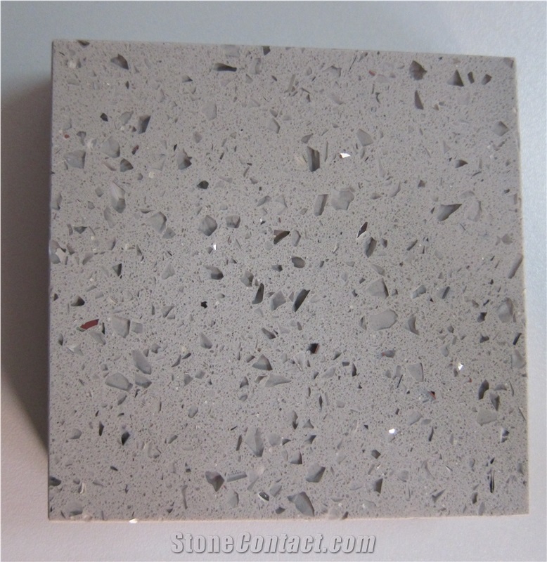 Grey Artificial Quartz Slab, China Manmade Grey Quartz Stone Tile Solid Surface Engineered Stone