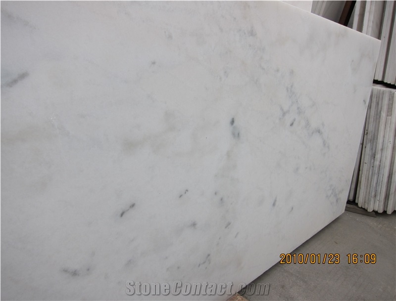 Guangxi White Marble Polished Slab, China White Marble
