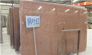 Maple Red Granite Slab, G562 Polishing Slab, China Red Granite Slab,Tiles for Walling & Flooring