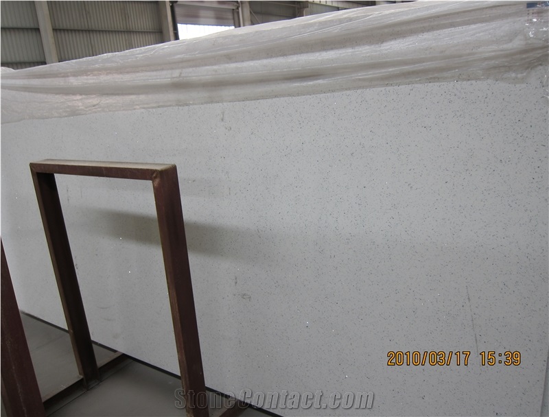 White Artificial Quartz Slab, China Manmade White Quartz Stone Tile