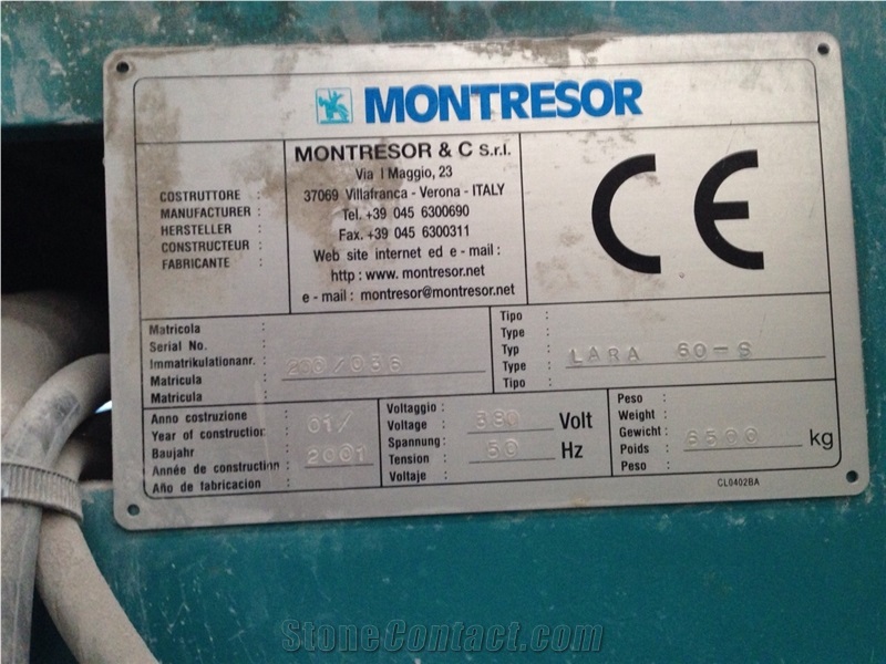 Montresor Lara 60 Used Polishing Machine