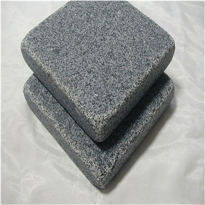 Black Paving Stone Honed Surface, Black Granite Cube Stone & Pavers