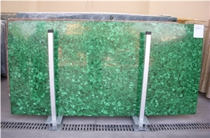 Green Malachite Semiprecious Stone Slabs Tv Setting Wall