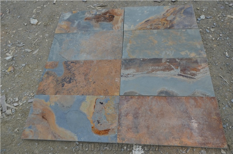China Rusty Slate Tiles/Autumn Slate Tiles/Multicolor Slate Tiles