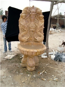 2015 Hot Sale Natural Beautiful Hand Carved Indoor and Outdoor Waterfall Wall Fountain Decoration
