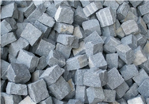 Cheap Grey Granite Cobbles, G654 Granite Cobbles, Cubes and Pavers