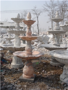 Garden Stone Water Fountain Garden Water Fountain, White Marble Fountain