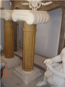 Hand Carved Natural Stone Outdoor Column and Pillars (Roman Column, Marble Column, Granite Column)