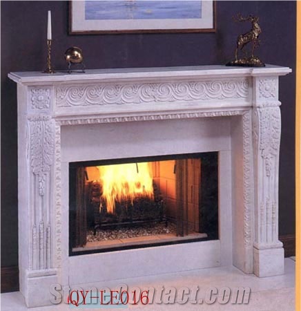 Indoor Freestanding Used Cheap Stone Marble Fireplace Mantel