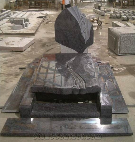 Western Style Tombstones and Monuments, Black Granite Western Style Tombstones