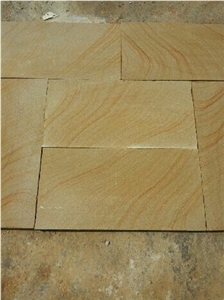 Yellow Banded Sandstone on Discount Slabs & Tiles, China Yellow Sandstone