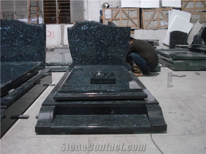 Blue Pearl Granite Tombstone & Monument,Memorials,Gravestone & Headstone