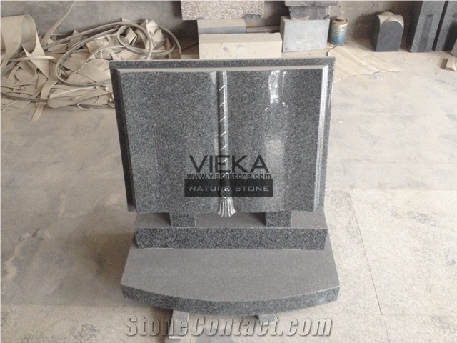 G654 China Impala Granite Book Shape Grave Marker