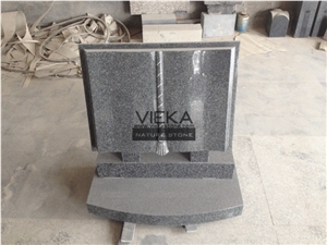 G654 China Impala Granite Book Shape Grave Marker