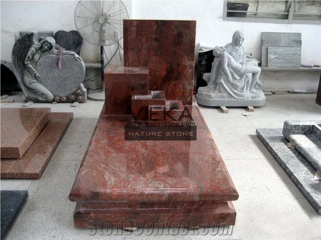 Himalaya Red Granite Tombstone & Monument,Memorials,Gravestone & Headstone