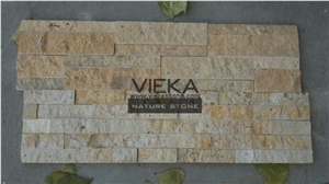 Quartzite Culture Stone Panel,Wall Panel,Ledge Stone,Veneer,Stacked Stone for Wall Cladding 60x15cm Retangle