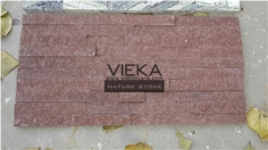 Red Sandstone Red Sandstone Culture Stone Panel,Wall Panel,Ledge Stone,Veneer,Stacked Stone for Wall Cladding 60x15cm Retangle