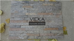 Rusty Quartzite Culture Stone Panel,Wall Panel,Ledge Stone,Veneer,Stacked Stone for Wall Cladding 60x15cm Retangle