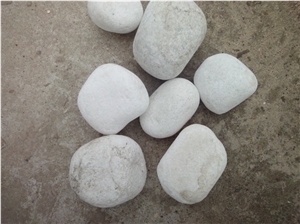 Polished Grey Pebble Stone Grey Color Landscaping Stone