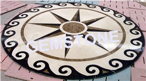 Round Marble Stone Waterjet Medallions