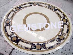 Round Marble Stone Waterjet Medallions
