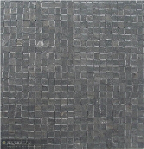Black Limestone Split Mosaic