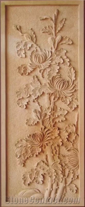 Sandstone Relief,Marble Flower Relief